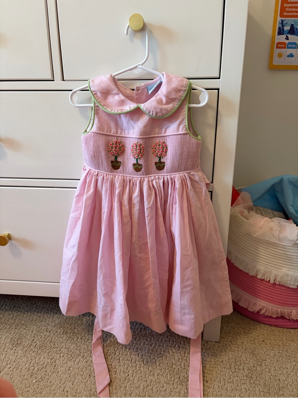 Remember Nguyen Smocked Dress 24M Pink Floral Heirloom Boutique